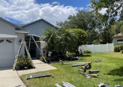 Removing the old existing gutter for Gutter Replacement