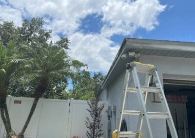 Removal of existing rain gutters