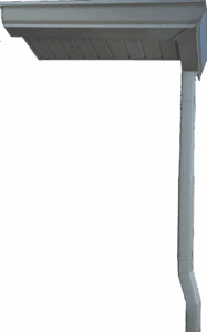 aluminum seamless gutter with downspout