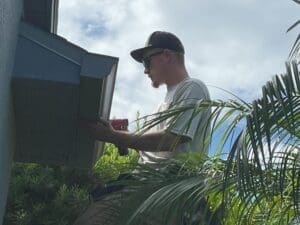 jackson, castillo's gutter & aluminum owner installing new gutters