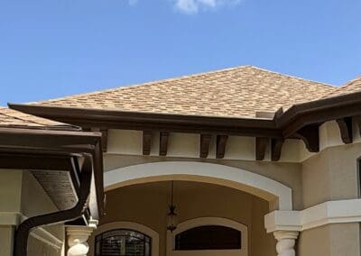 recent seamless aluminum gutter installation in brandon