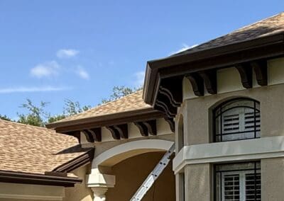 recent seamless aluminum gutter installation in brandon