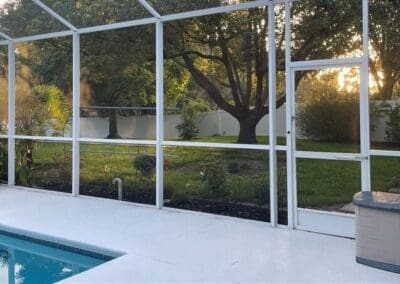 Pool Enclosure revitalized by Castillo's Gutters & Aluminum